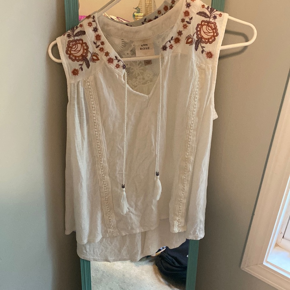 White flowy blouse